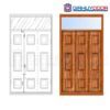 Cửa thép vân gỗ GHDCS3H11-mau-vang