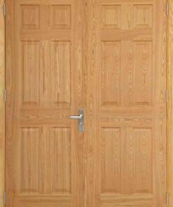 Cửa gỗ công nghiệp HDF Veneer 12A soi 2 canh