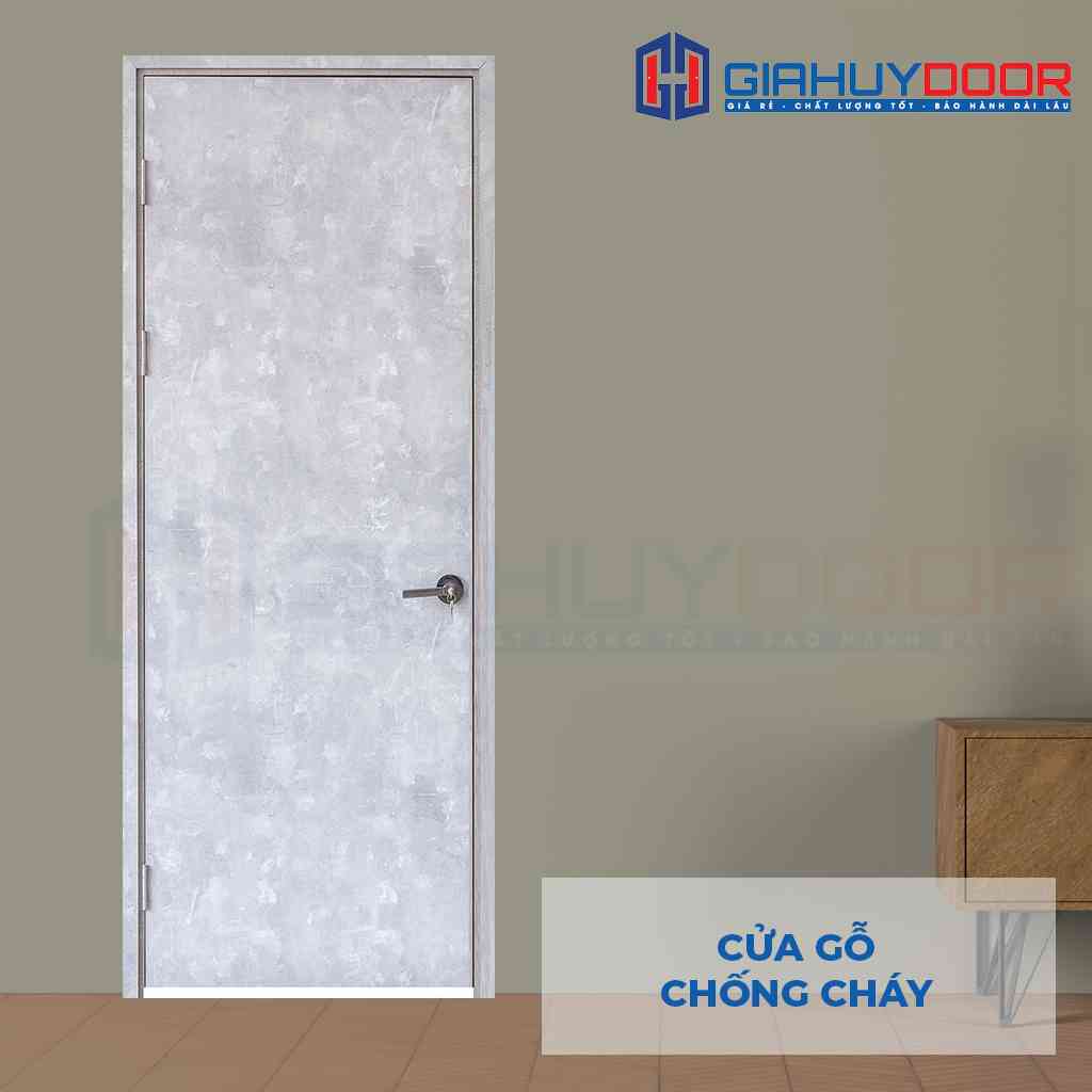 Cửa gỗ chống cháy GCC MDF Melamine P1 van kem