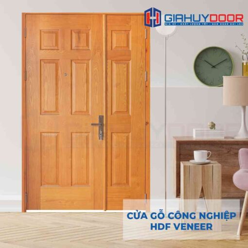 Mẫu cửa phòng ngủ HDF Veneer 9A sồi