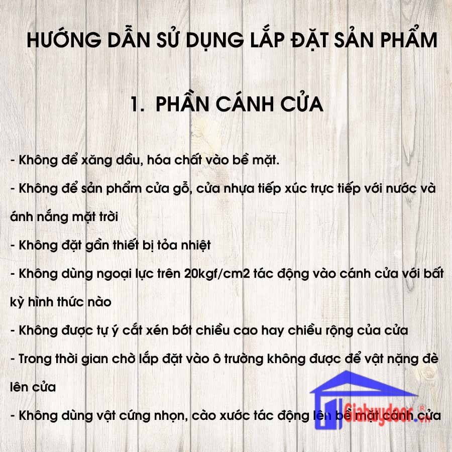 TIÊU CHUẨN KỸ THUẬT SẢN PHẨM CÔNG TY WIN QUY ĐỊNH BẢO HÀNH THƯƠNG HIỆU-GIA HUY DOOR